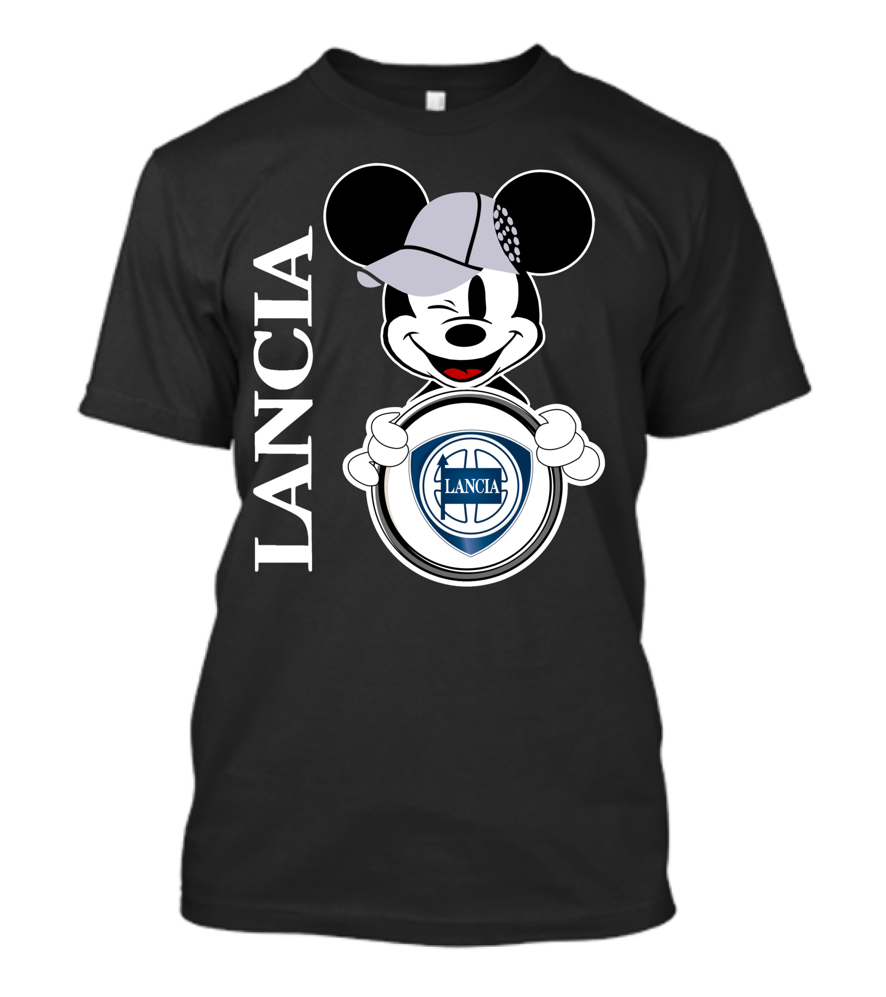 Lancia Mickey Mouse Holding T-Shirt