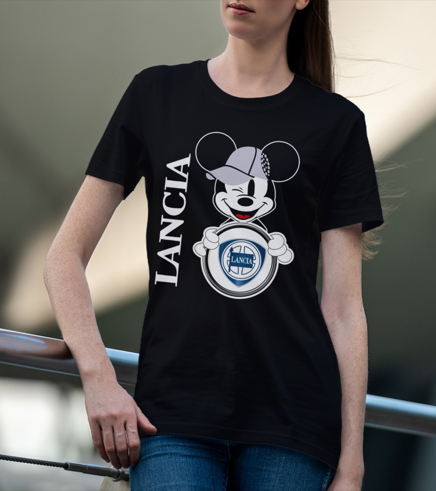 Lancia Mickey Mouse Holding T-Shirt