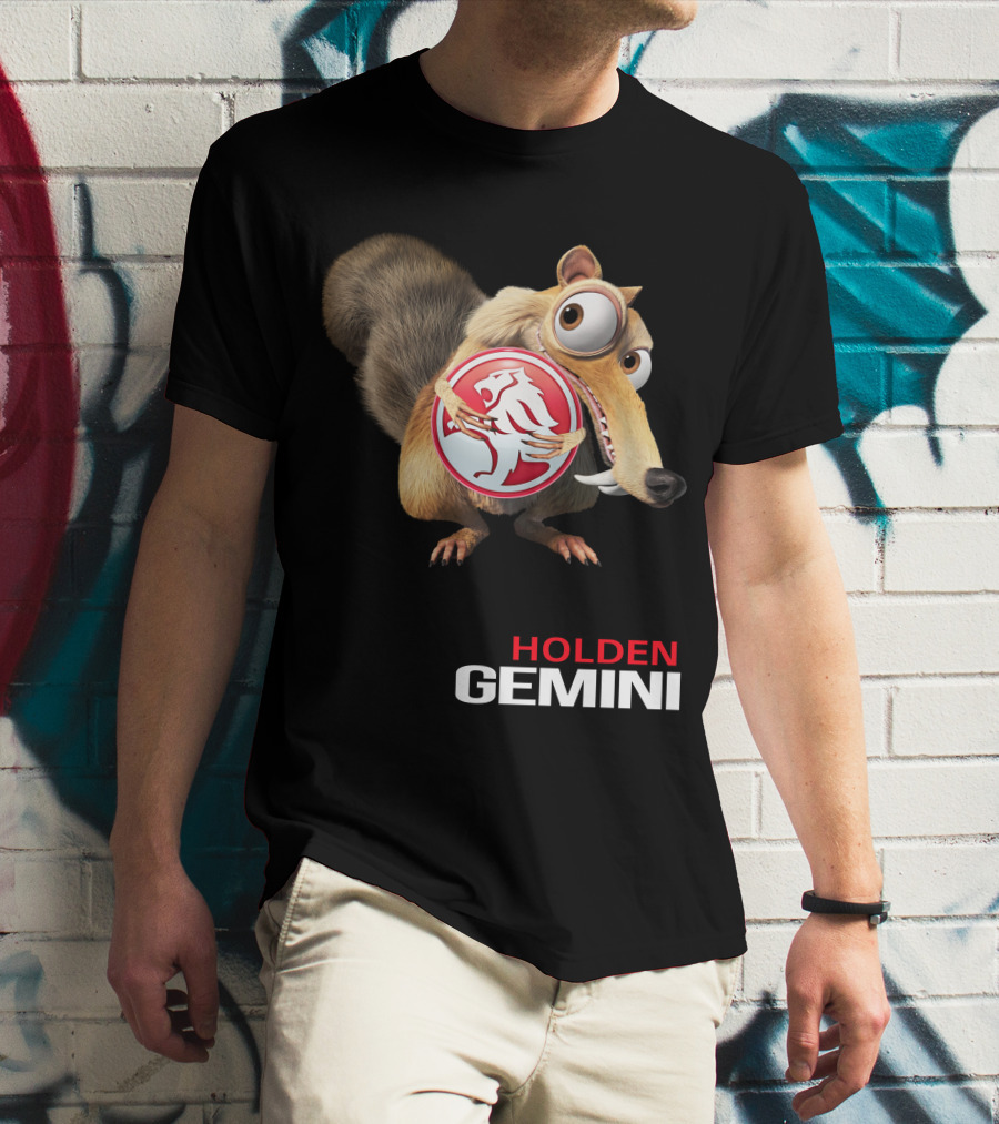 Holden Gemini Ice Age Scrat Logo Crossover T-Shirt