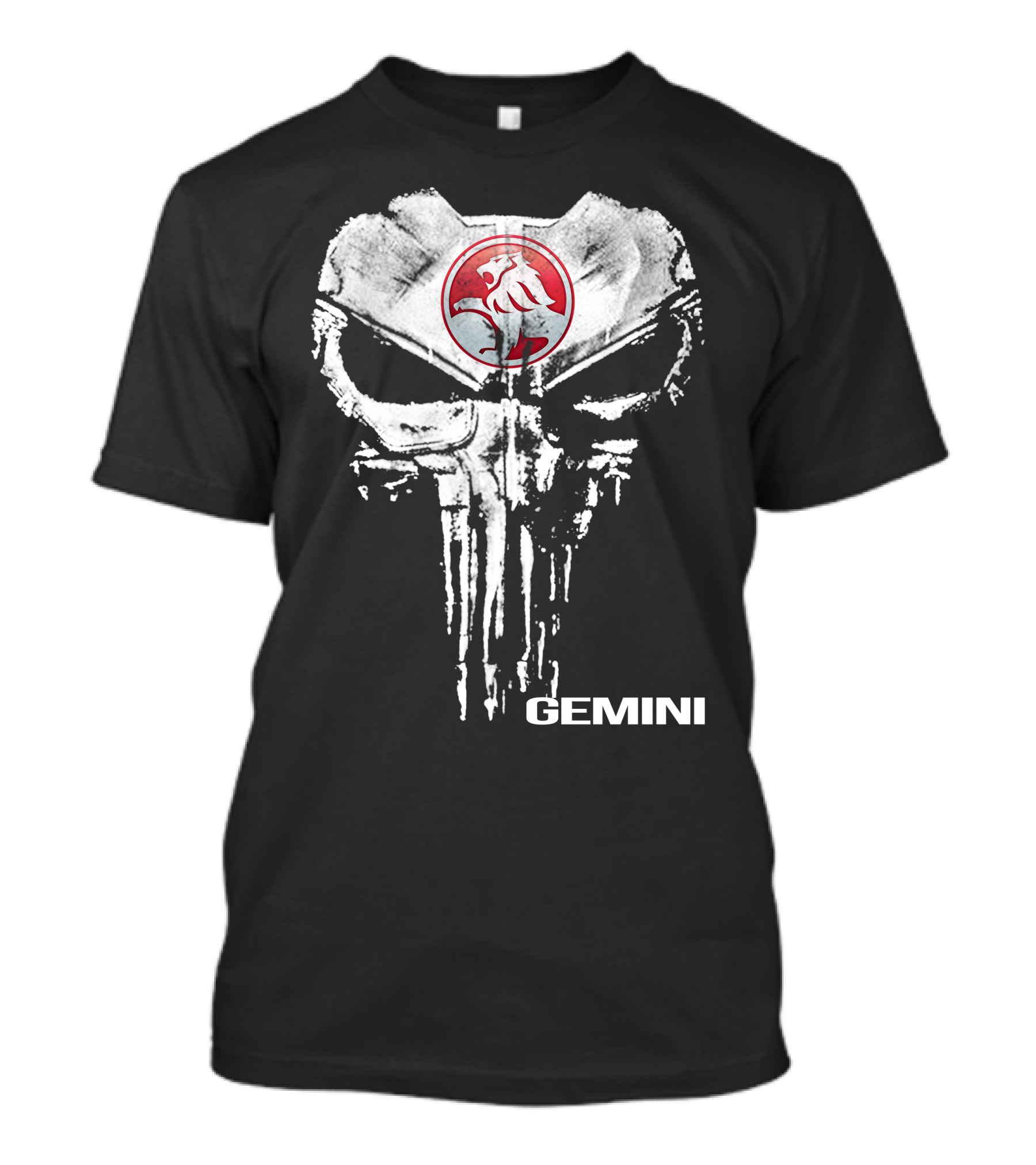 Gemini 06 Punisher Skull Holden Lion Symbol T-Shirt