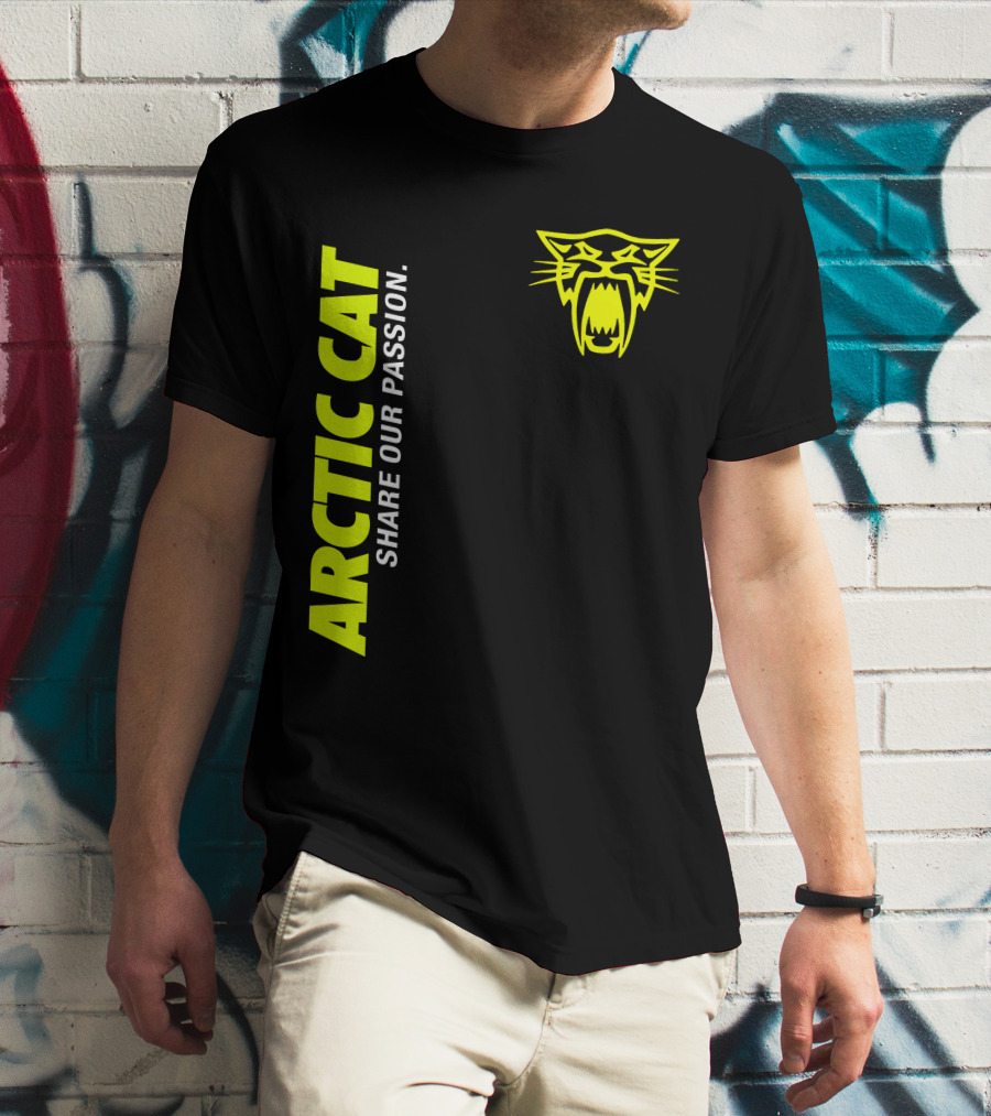 Arctic Cat Share Our Passion Neon Cat T-Shirt