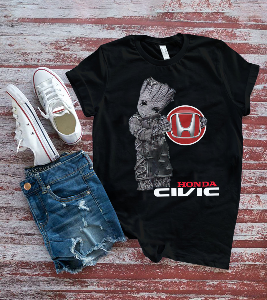 Honda Civic Groot With Honda T-Shirt
