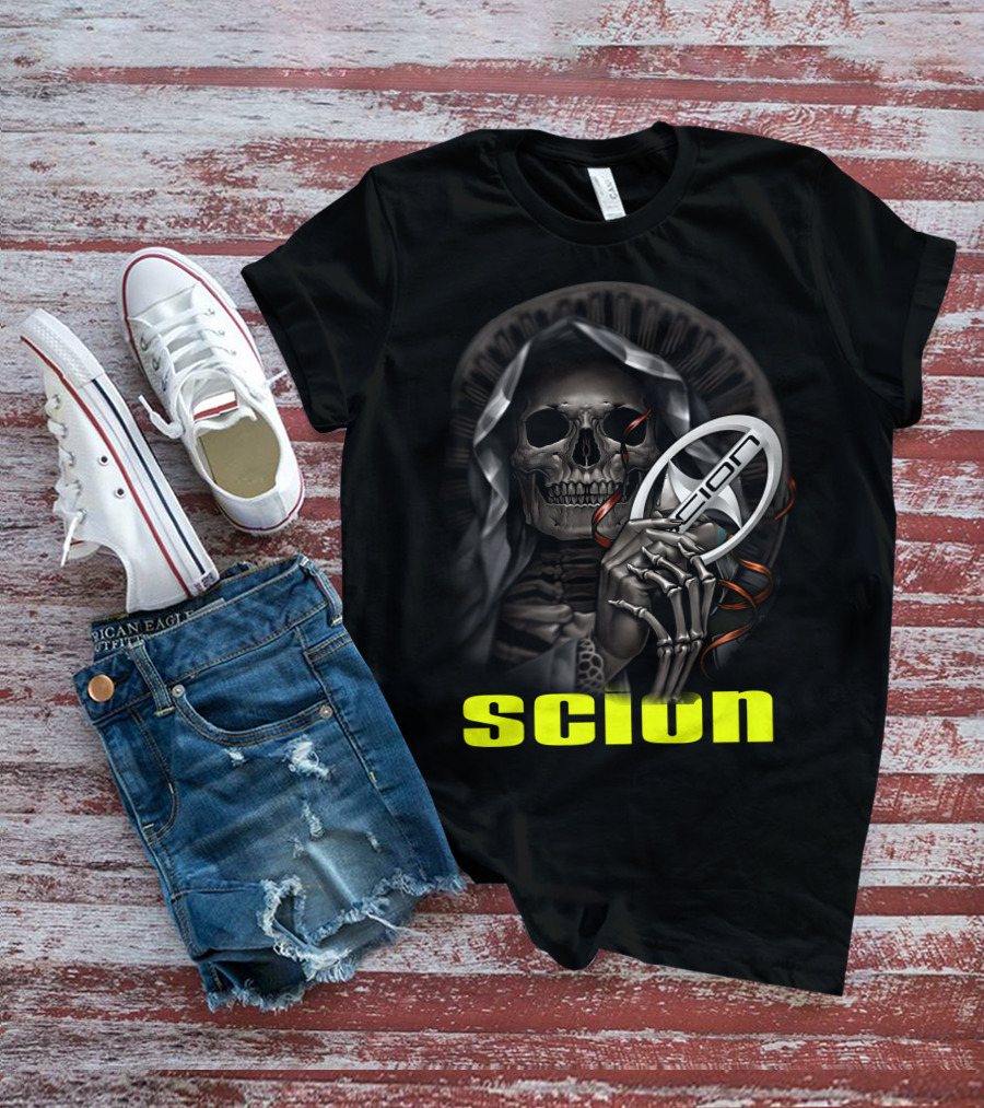 Scion Grim Reaper Skull Holding T-Shirt