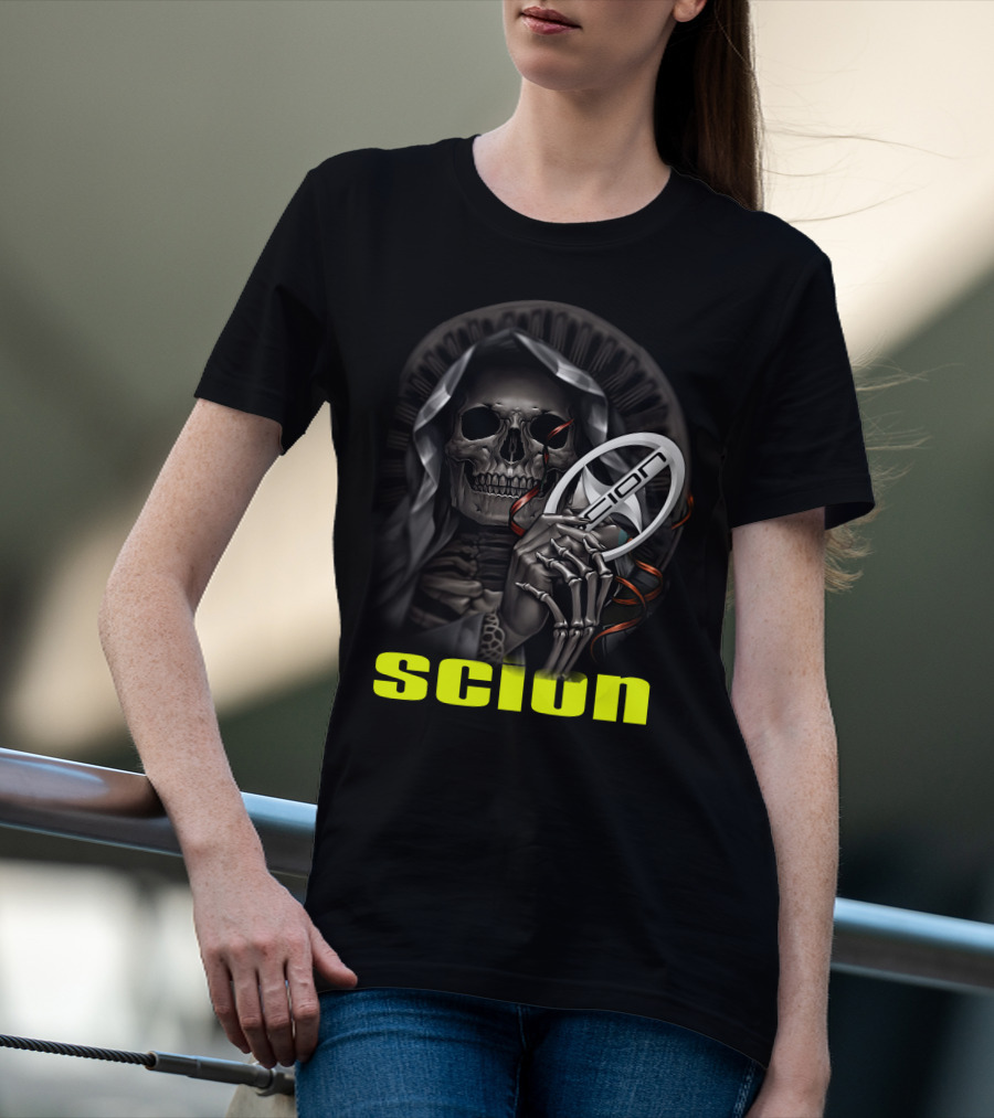 Scion Grim Reaper Skull Holding T-Shirt
