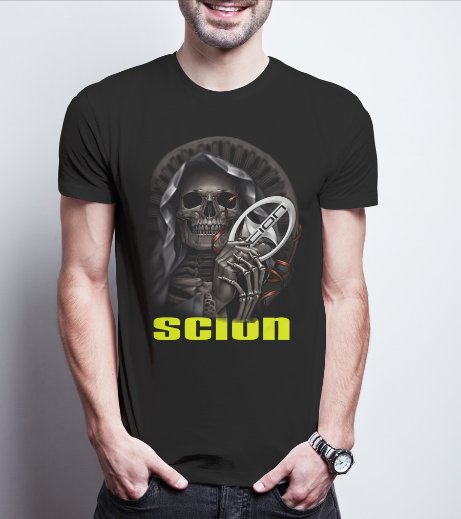 Scion Grim Reaper Skull Holding T-Shirt