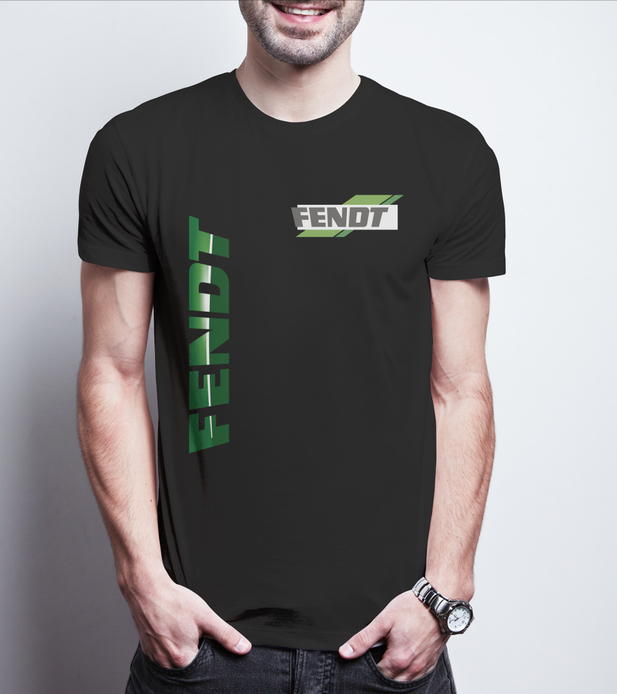 Fendt 01 Vertical And Diagonal Green T-Shirt
