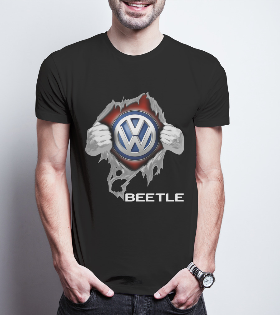Volkswagen Beetle 05 Logo Ripped T-Shirt