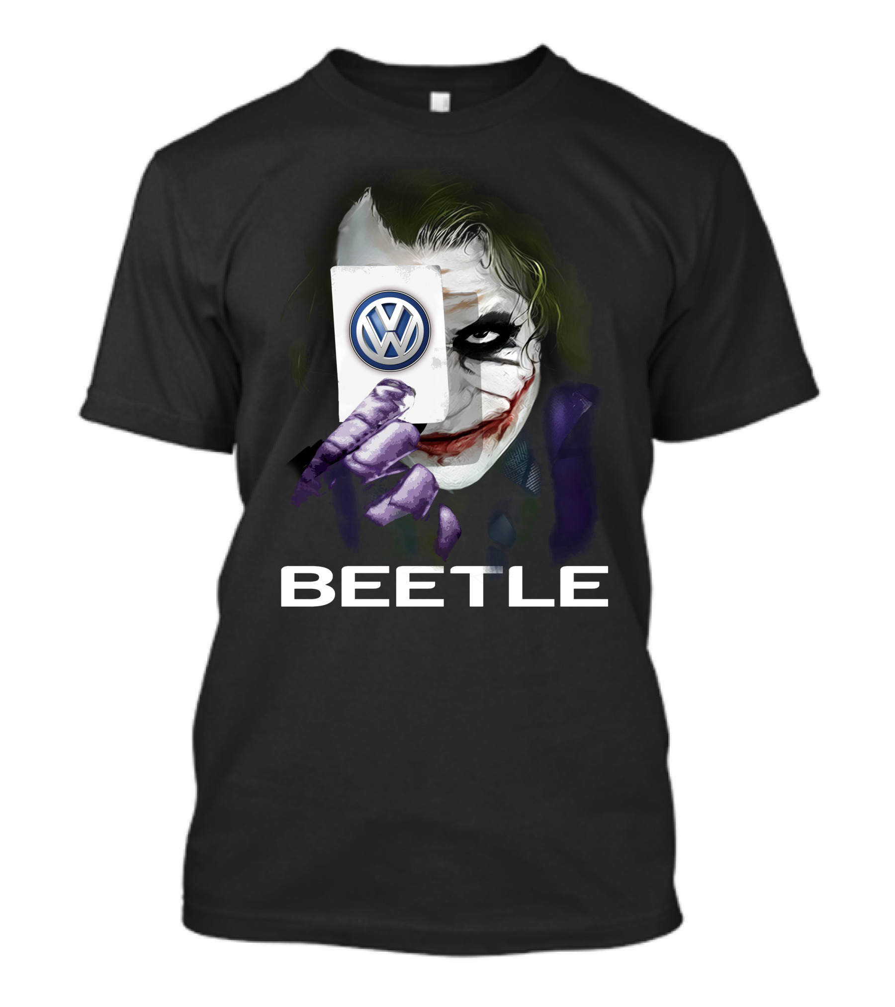 Beetle Volkswagen Joker Card Visual Fusion T-Shirt