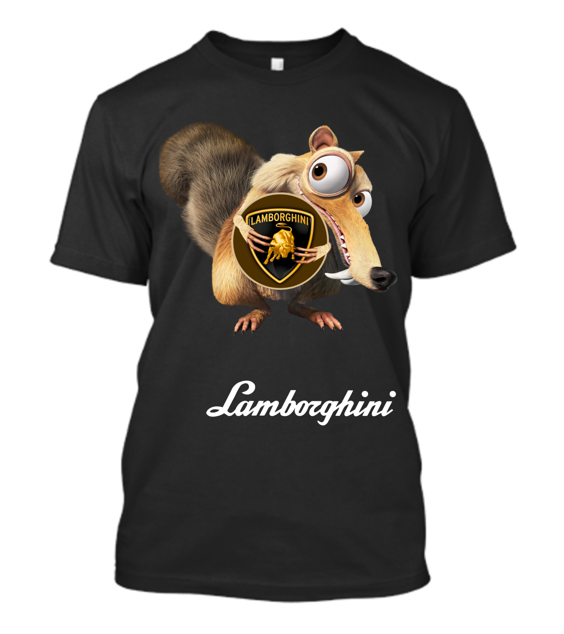 Lamborghini Ice Age Scrat Holding T-Shirt