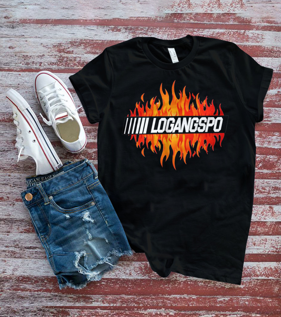 LOGANGSPO Red Orange Flames T-Shirt