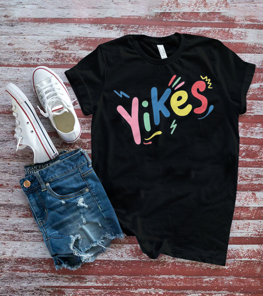 Colorful Yikes Merch Vibrant Lettering T-Shirt