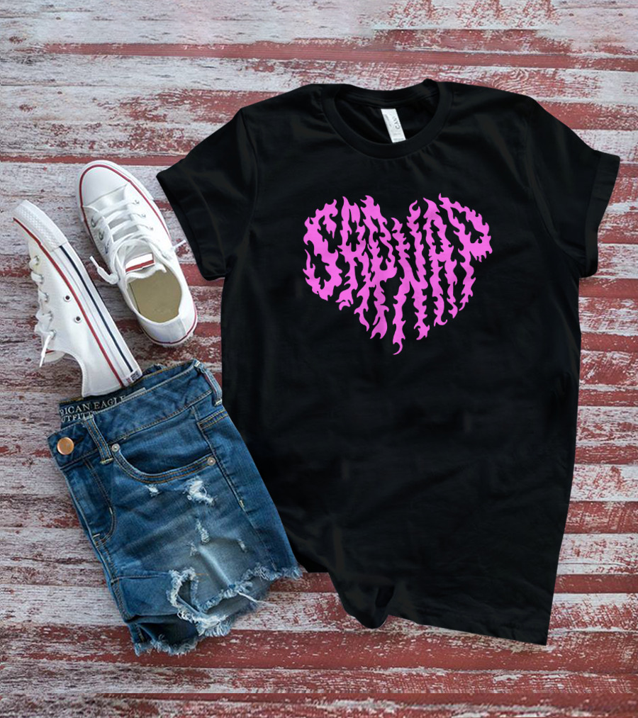Sapnap Pink Flame Heart Valentine Merch T-Shirt