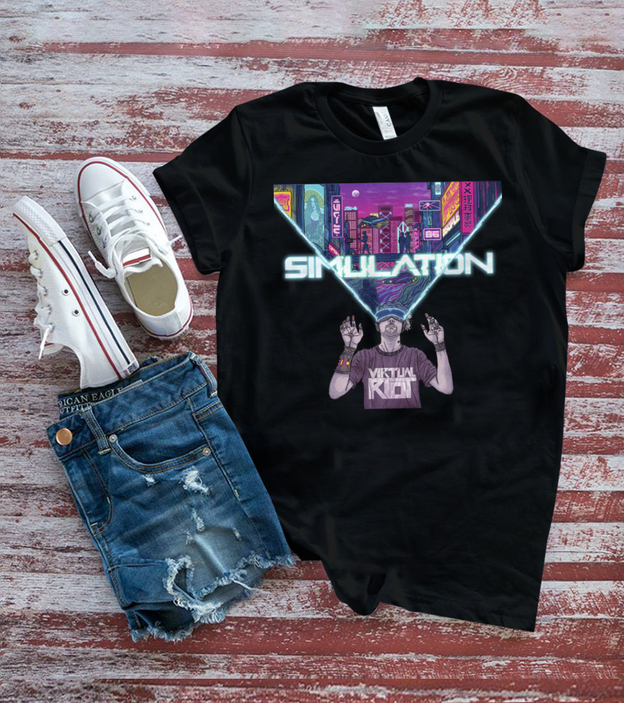 VIRTUAL RIOT SIMULATION CITYSCAPE EXPERIENCE T-Shirt