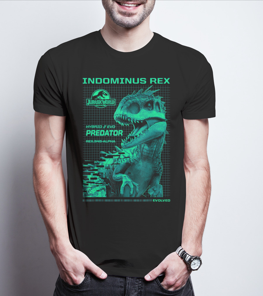 Jurassic World Indominus Rex Hybrid Evo Predator Rex.345-Alpha Evolved T-Shirt