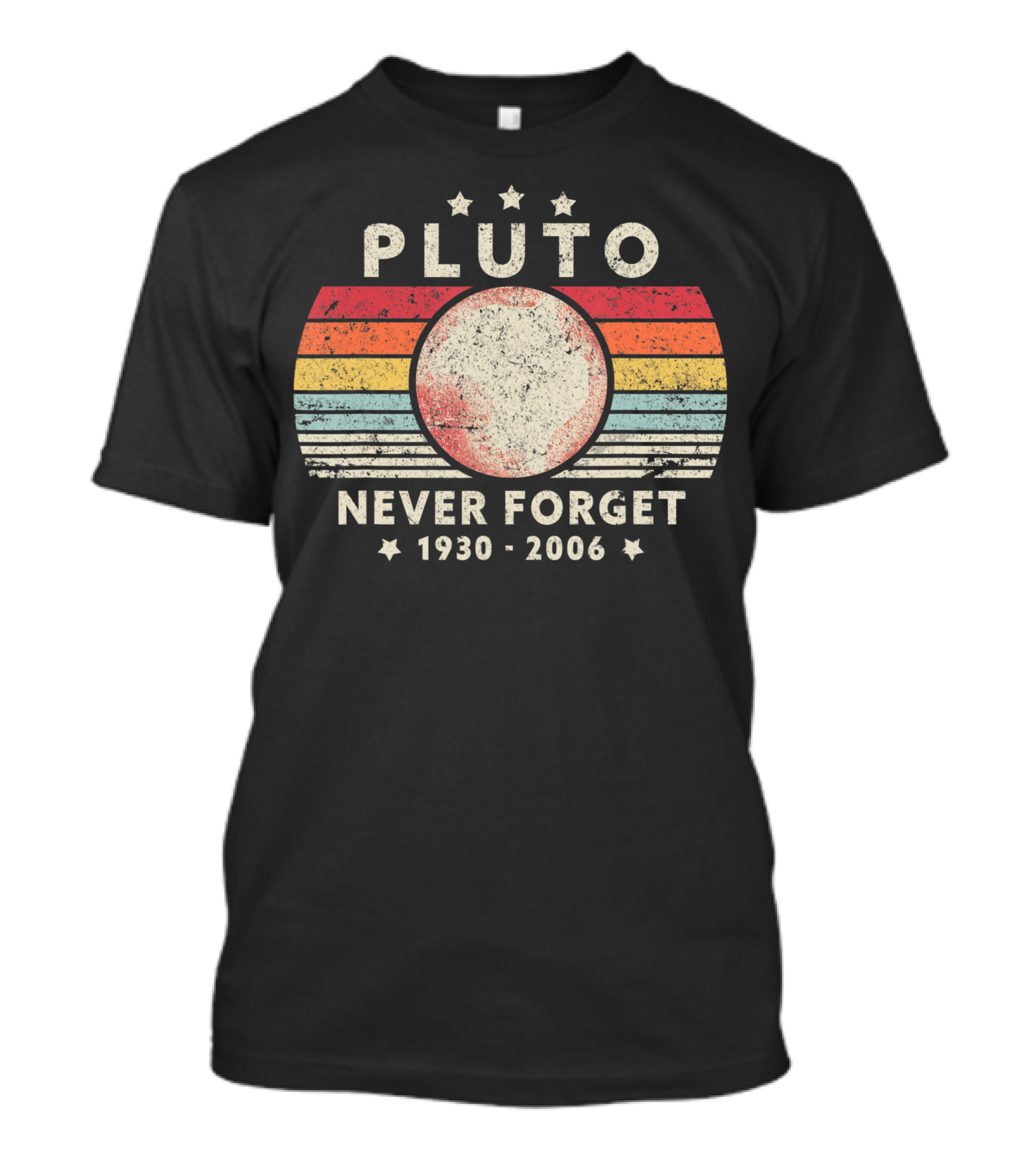 Retro Pluto Never Forget 1930-2006 Vintage Space Science T-Shirt