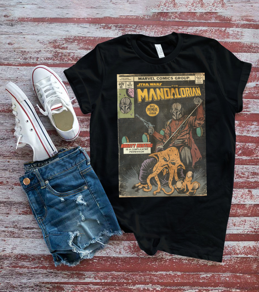 Marvel Comics Group Star Wars The Mandalorian Big Premier Issue Bounty Hunting Is A Complicated Profession T-Shirt