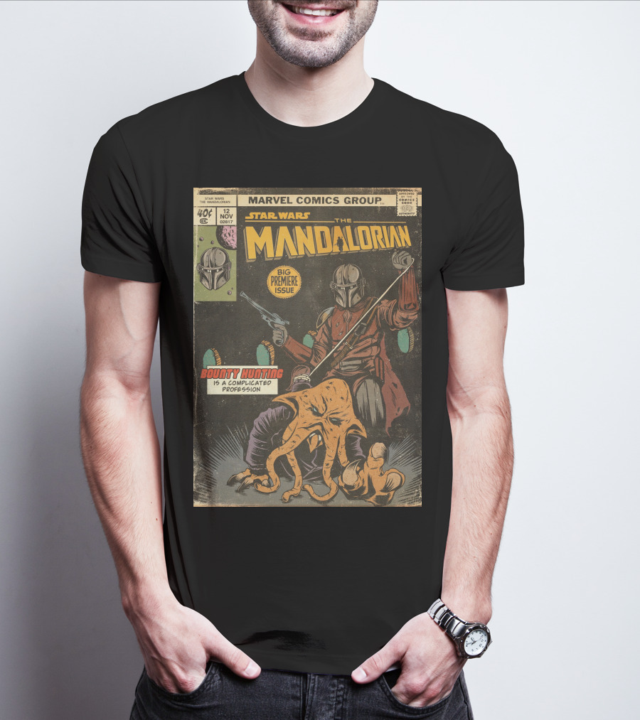 Marvel Comics Group Star Wars The Mandalorian Big Premier Issue Bounty Hunting Is A Complicated Profession T-Shirt