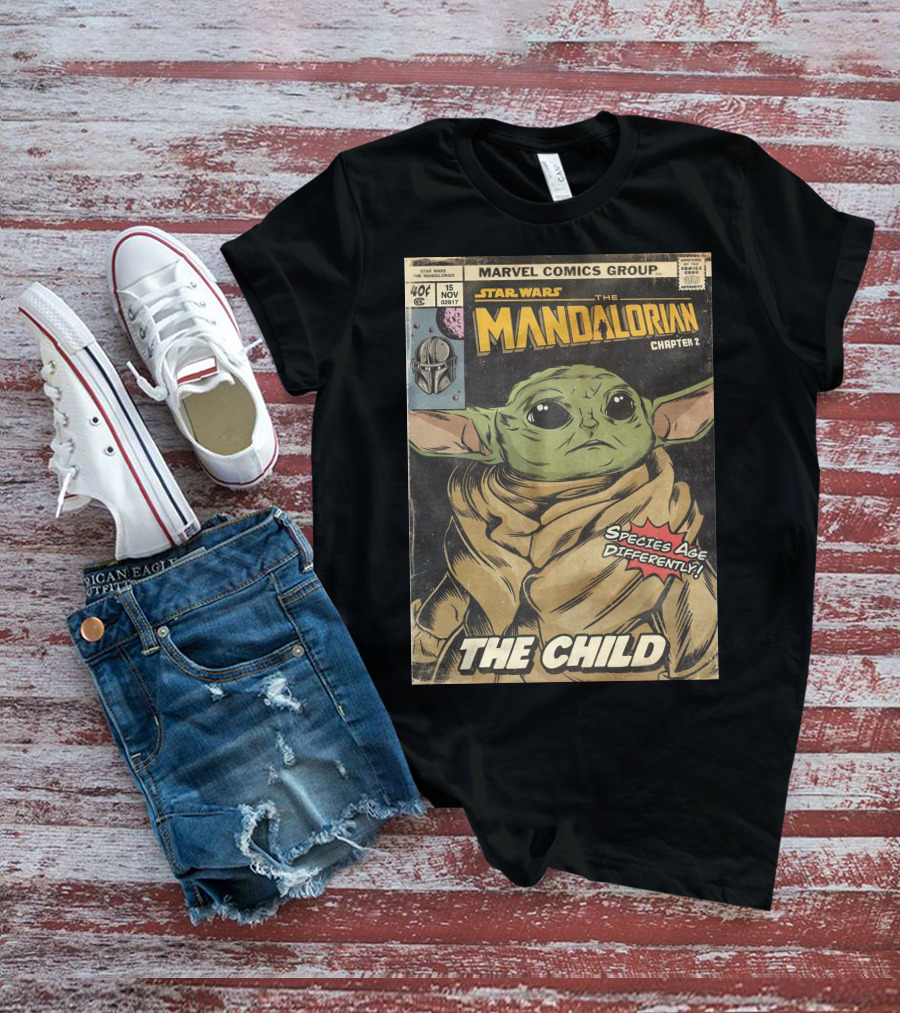 Marvel Comics Group Star Wars The Mandalorian Chapter 2 The Child Species Age Differently T-Shirt