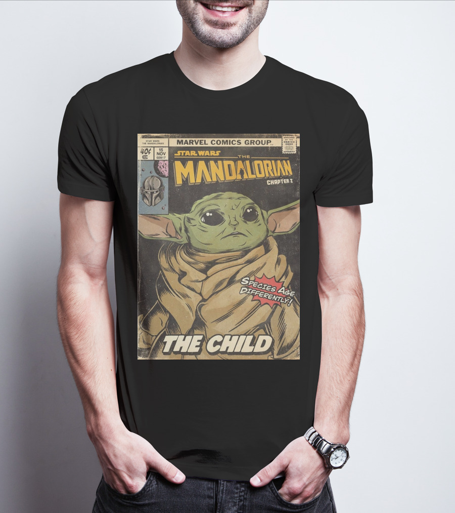 Marvel Comics Group Star Wars The Mandalorian Chapter 2 The Child Species Age Differently T-Shirt