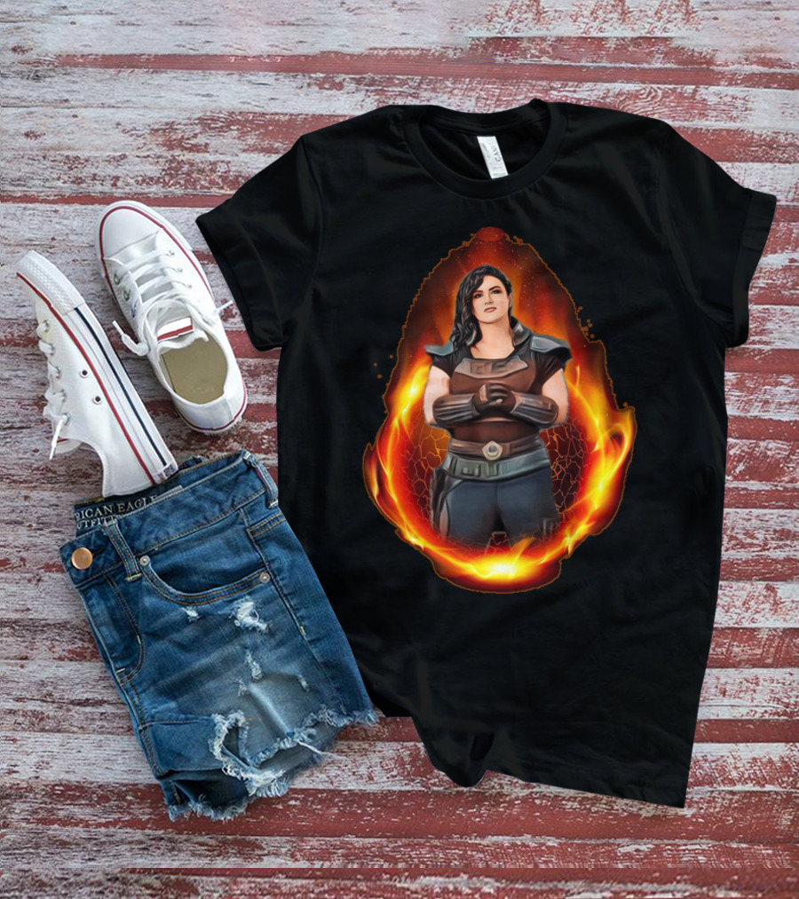 Only Today Warrior Woman Surrounded By Fiery Flames T-Shirt