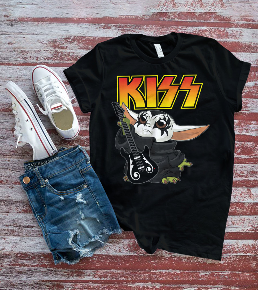 Kiss Grogu Playing Guitar Only Today T-Shirt