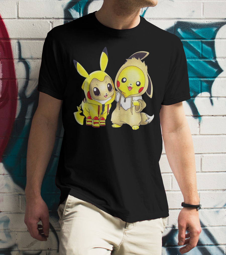 Pikachu And Eevee Cosplay Hoodie Only Today T-Shirt