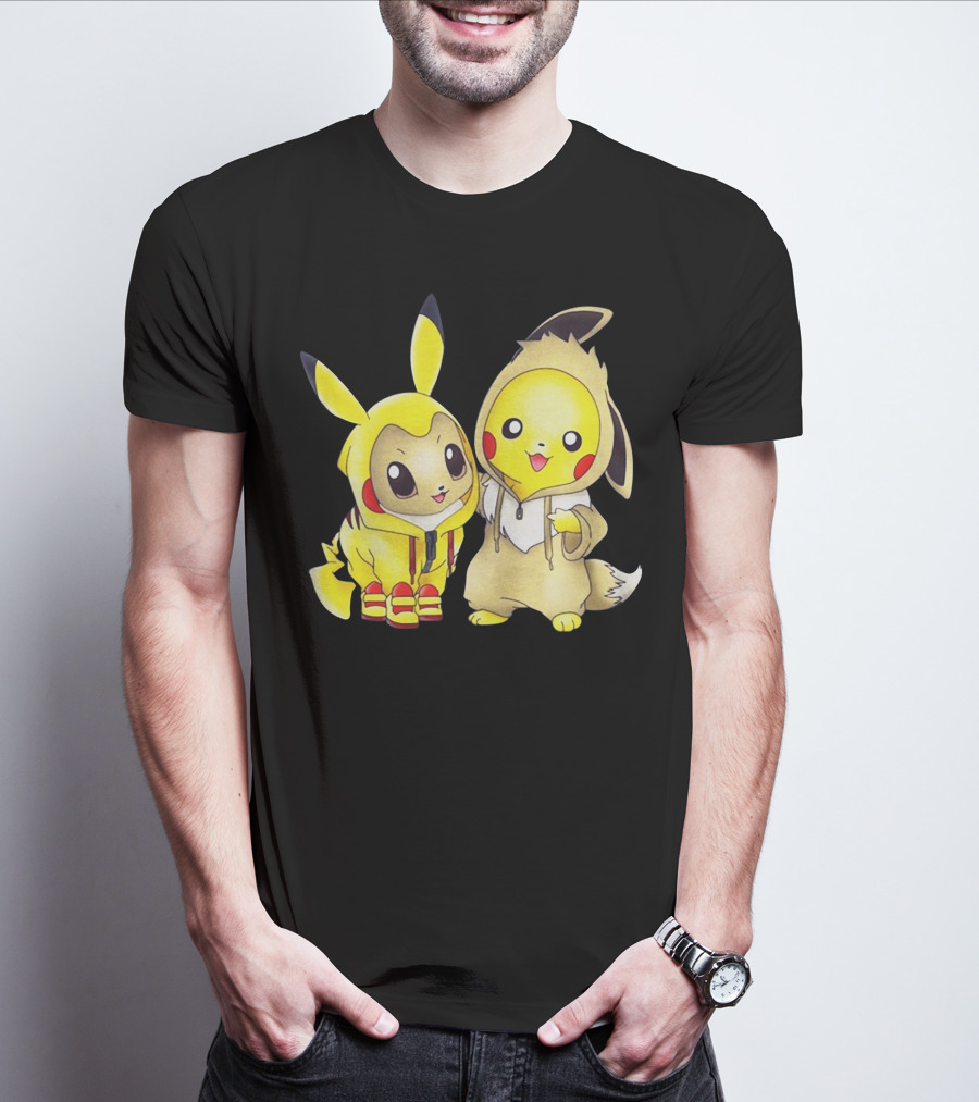 Pikachu And Eevee Cosplay Hoodie Only Today T-Shirt