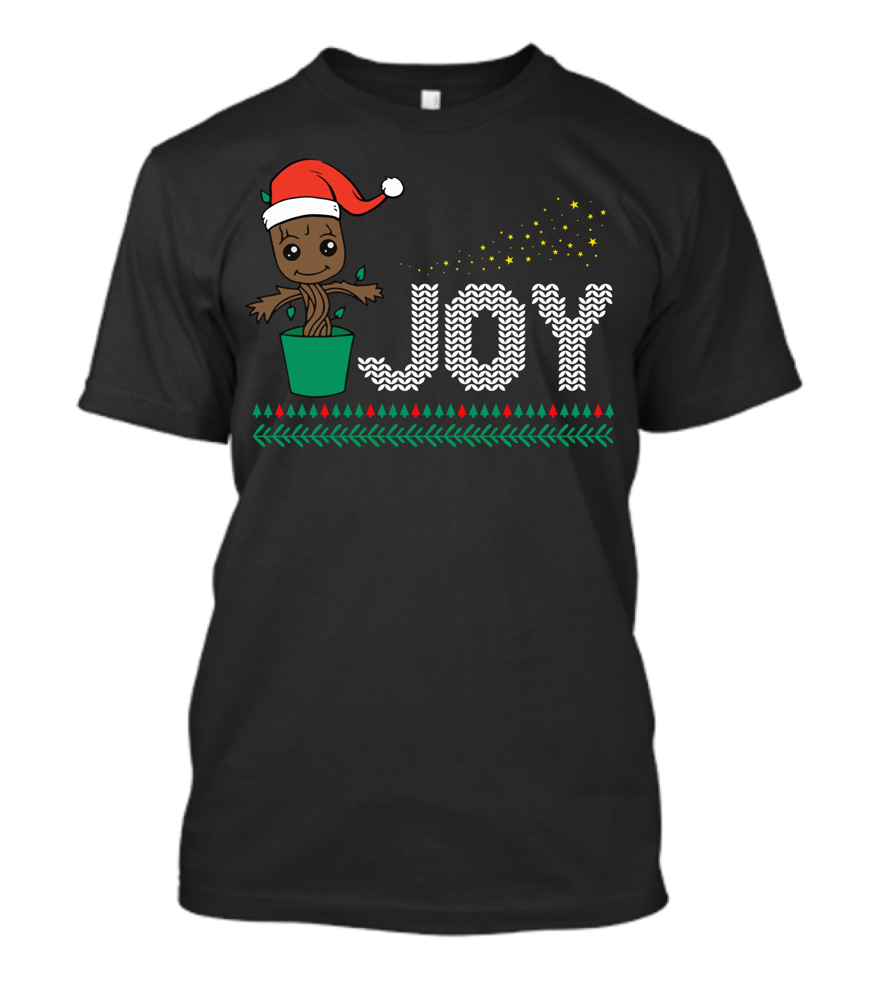 Joy Christmas Groot Santa Hat Holiday T-Shirt