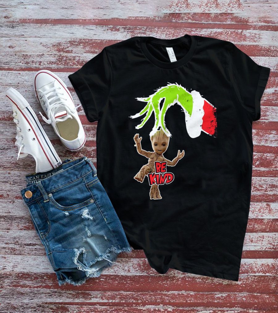 Be Kind Only Today Groot And Grinch Inspired T-Shirt