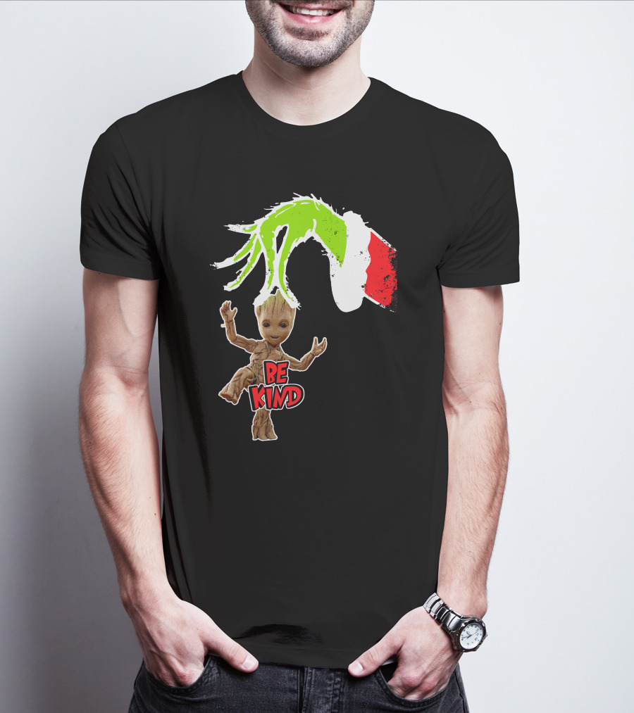 Be Kind Only Today Groot And Grinch Inspired T-Shirt