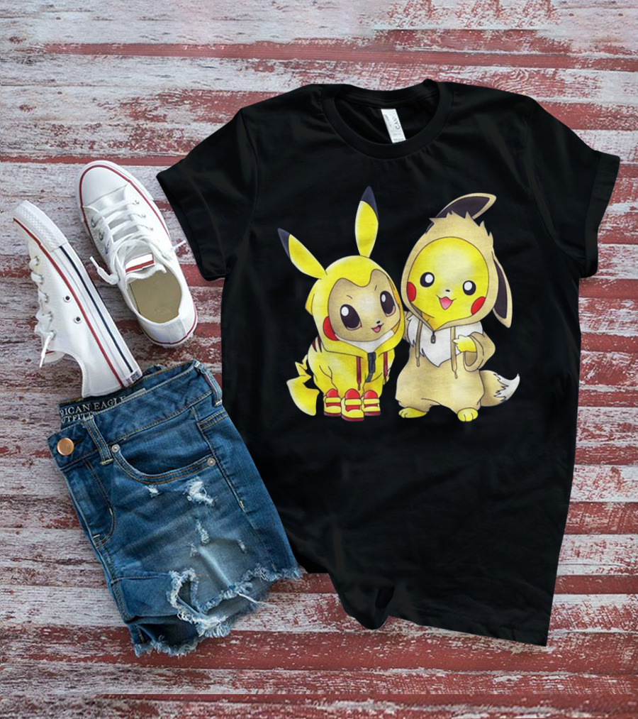 Pikachu And Eevee Hoodie Duo T-Shirt