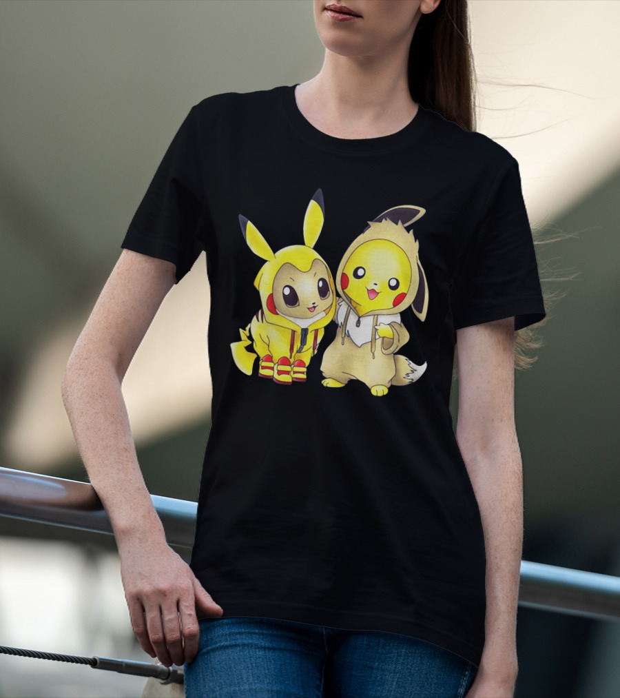 Pikachu And Eevee Hoodie Duo T-Shirt