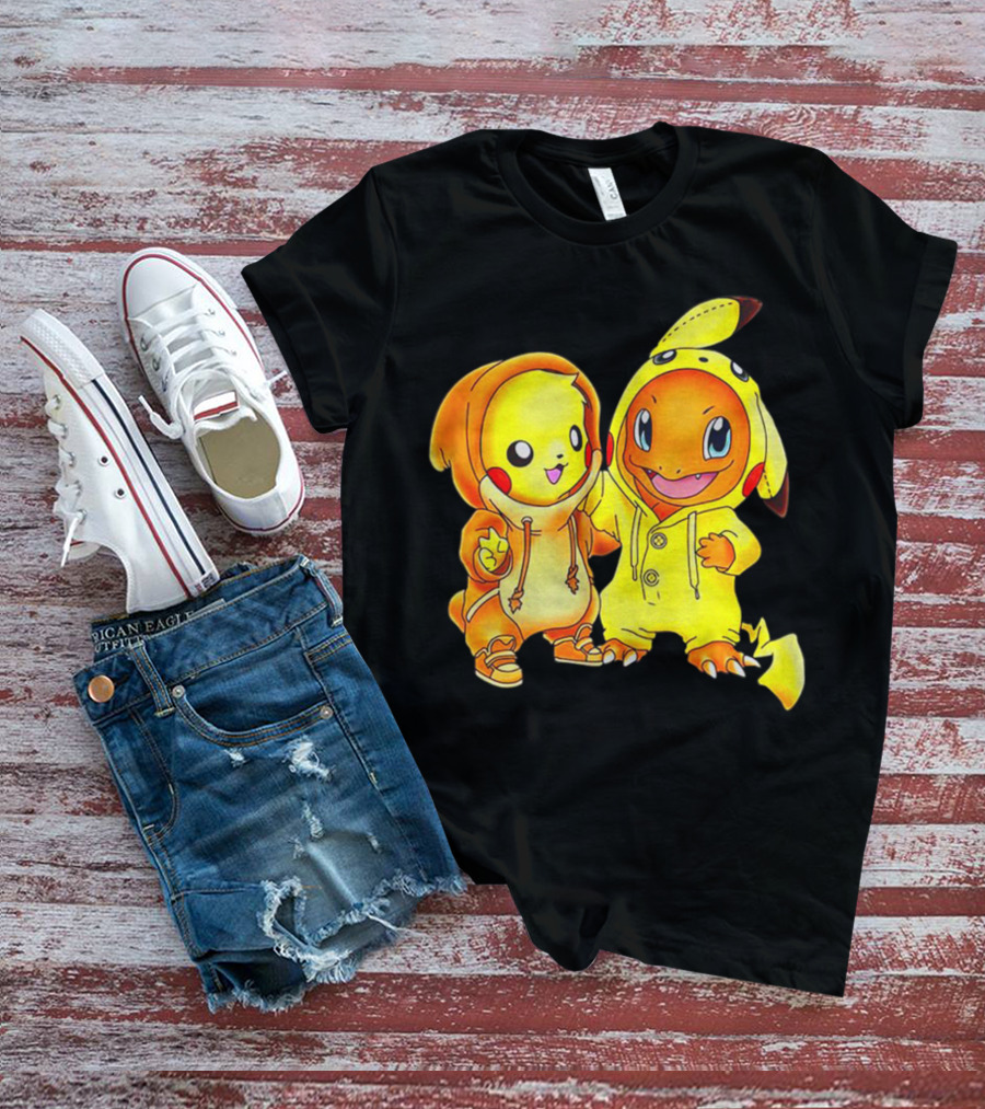 Pikachu Charmander Crossover Hoodie Pals T-Shirt