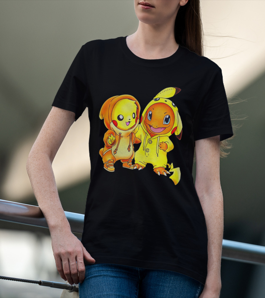 Pikachu Charmander Crossover Hoodie Pals T-Shirt