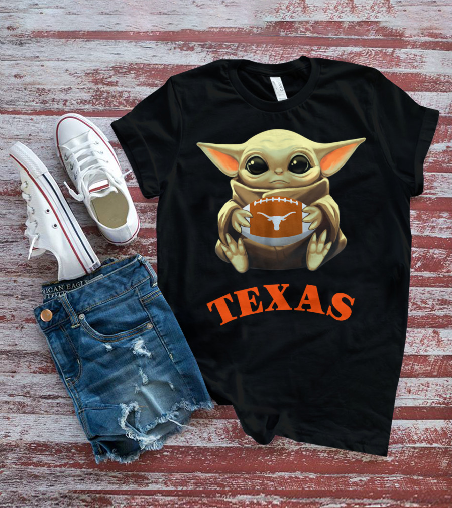 Texas 3 Football Fandom Yoda Style T-Shirt