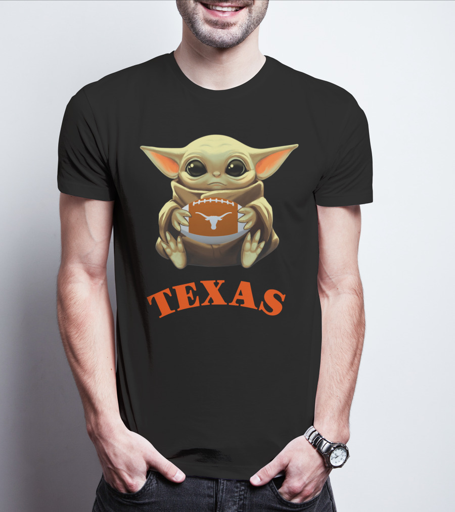 Texas 3 Football Fandom Yoda Style T-Shirt