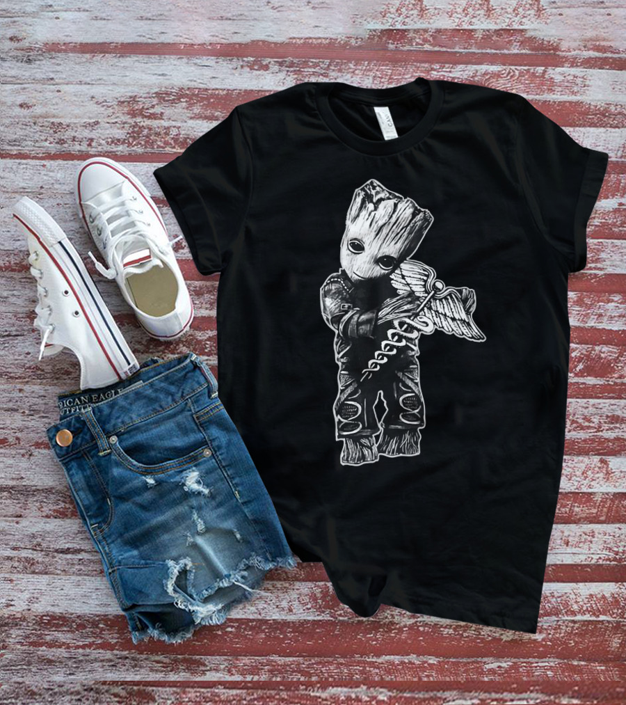 Groot Caduceus Guardians T-Shirt