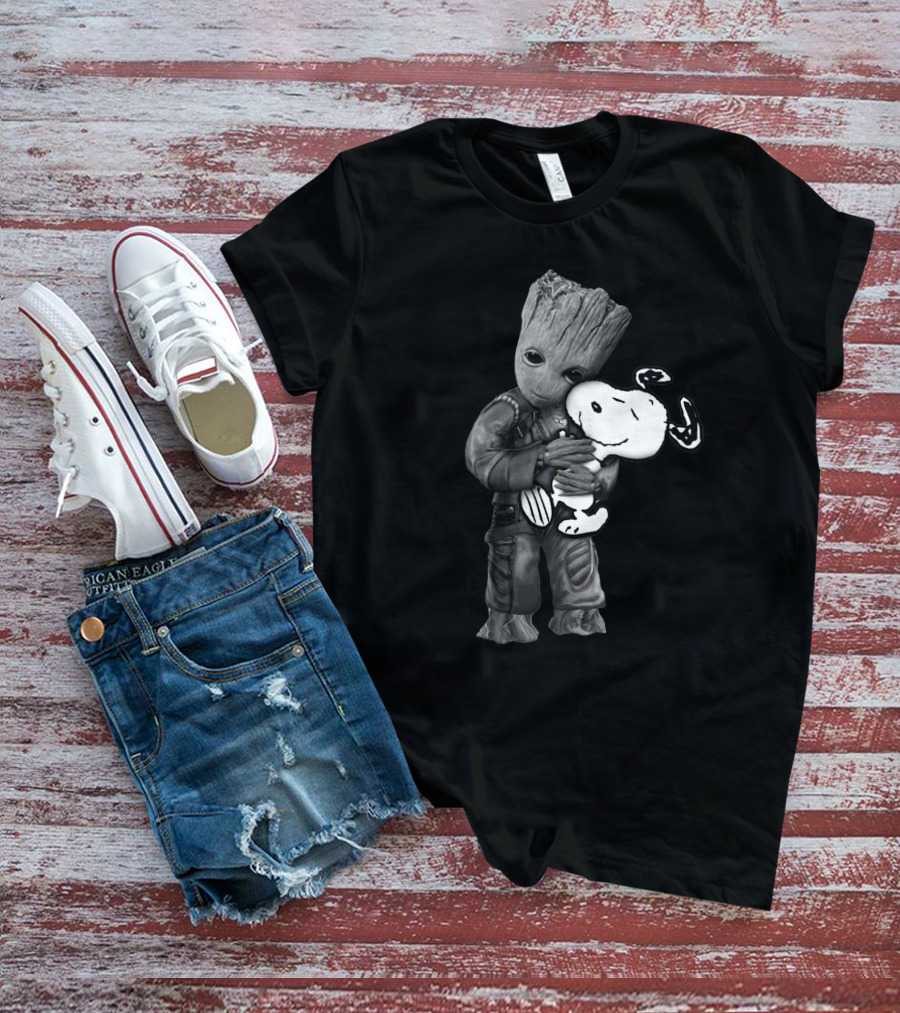 Groot Hugging Snoopy T-Shirt