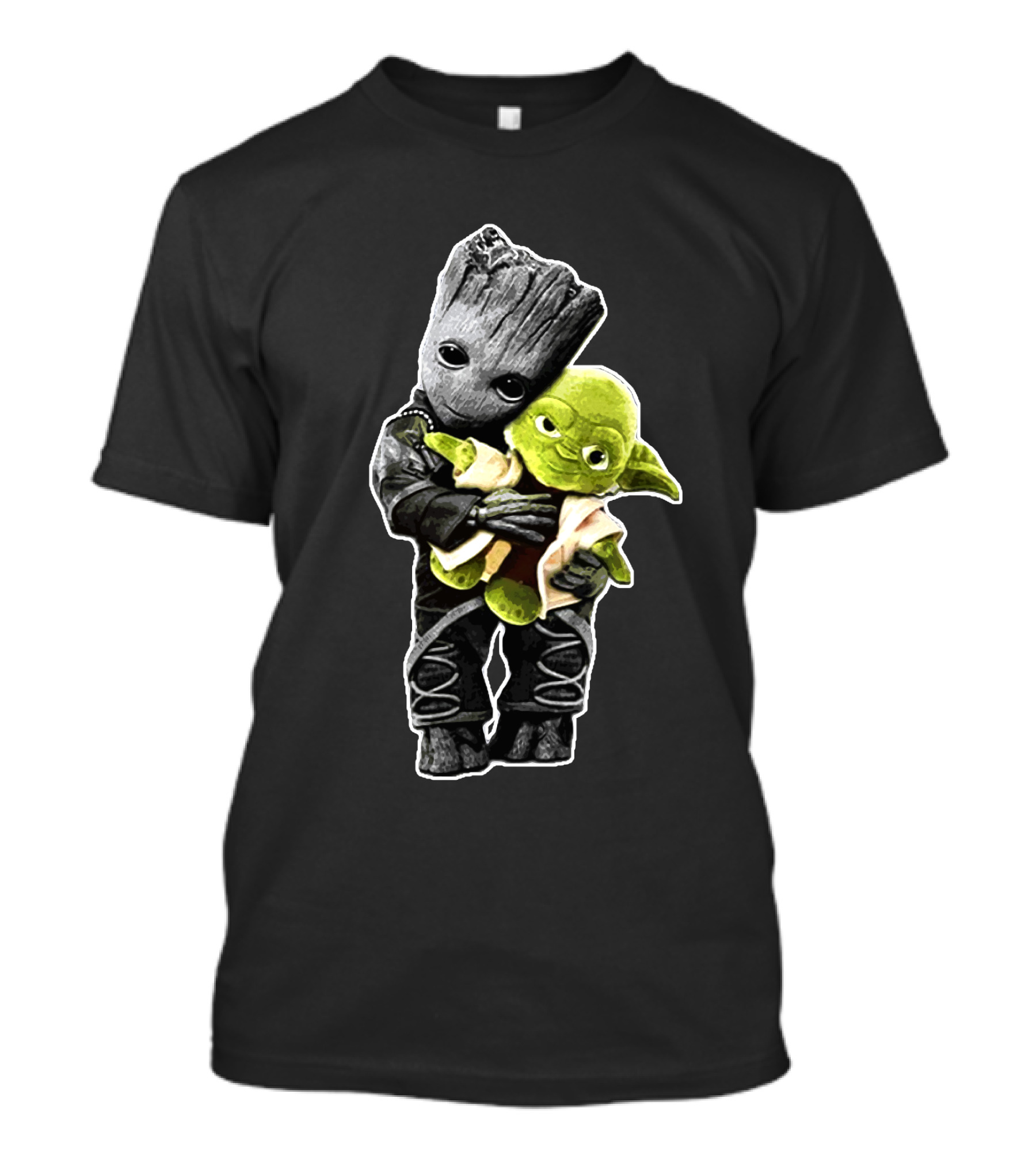 Baby Groot Hugging Baby Yoda T-Shirt