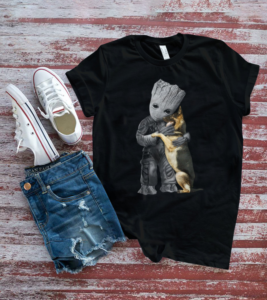 Groot Hugging German Shepherd T-Shirt