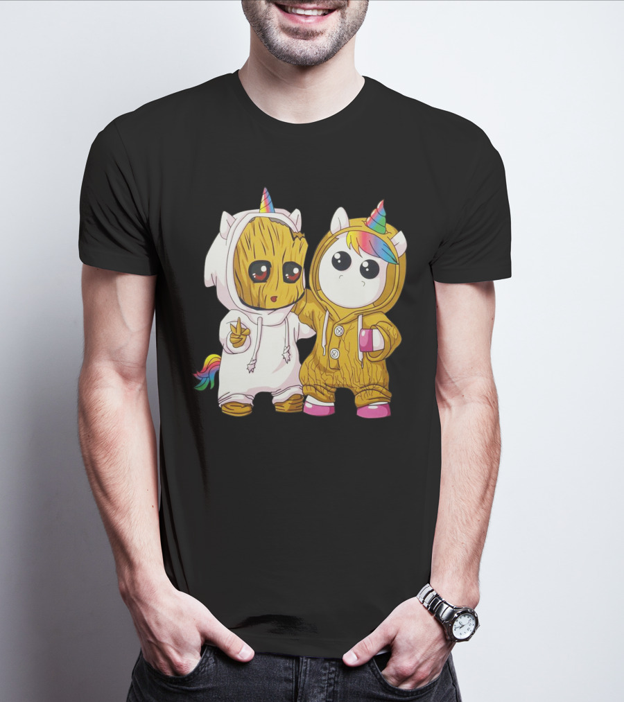 Only Today Unicorns And Friends Cute Cartoon Fantasy Characters T-Shirt