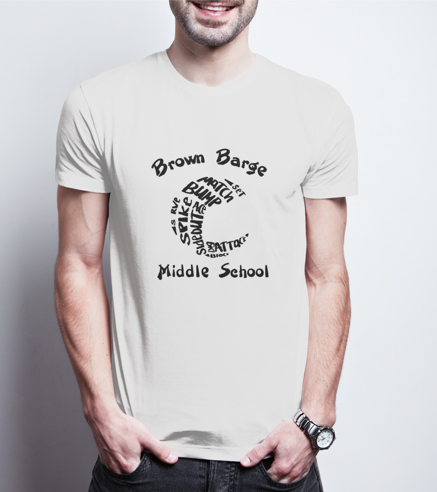 Brown Barge Middle School Panthers Volleyball Team Spirit T-Shirt