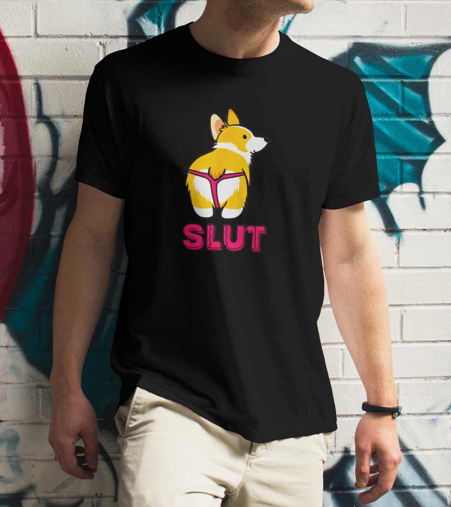 Slut Cheddar Corgi Brooklyn T-Shirt