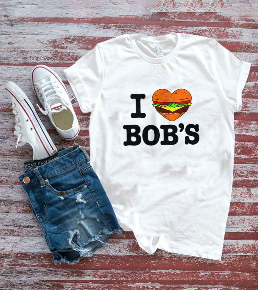 I Love Bob's Burgers Heart-Shaped Burger T-Shirt