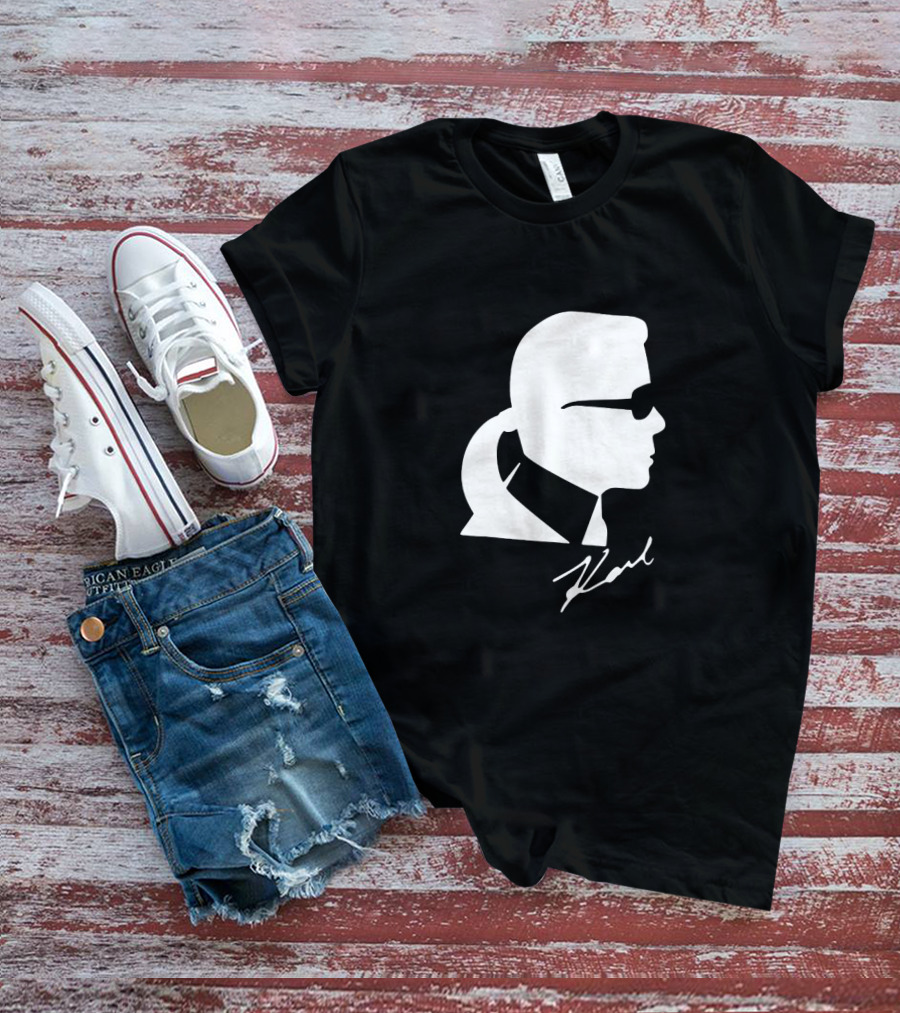 Karl Lagerfeld Silhouette Profile Signature T-Shirt