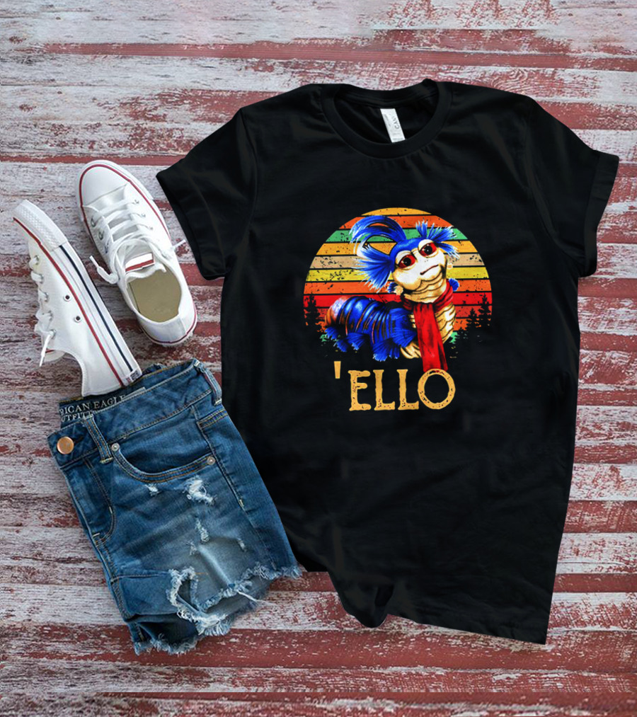 Labyrinth 'Ello Worm Retro Sunset T-Shirt