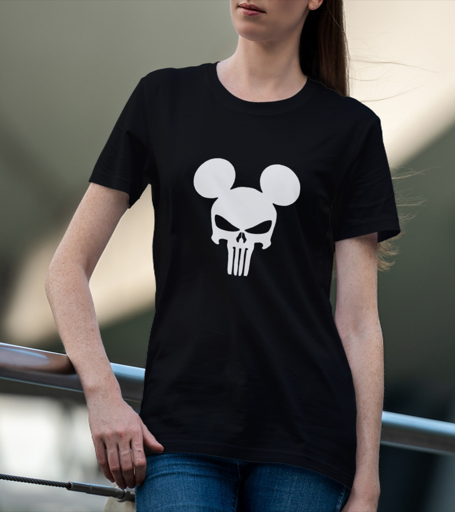 Mickey Mouse Punisher Skull Crossover Icon T-Shirt