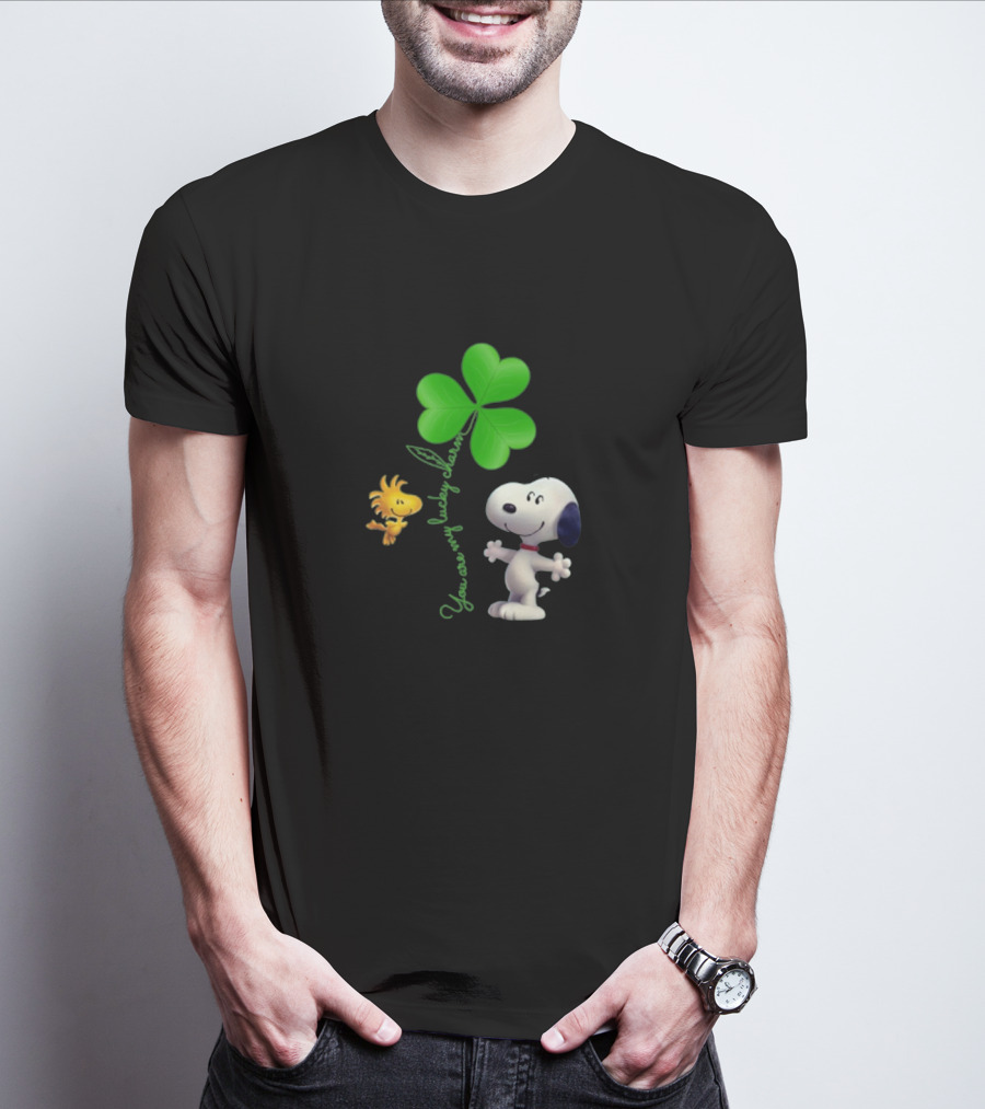 Snoopy You Are My Lucky Charm St. Patrick's Day With Shamrock And Woodstock T-Shirt