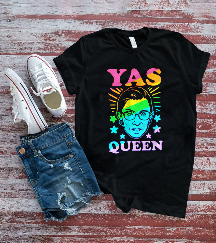 Yas Queen Rbg Rainbow Stars T-Shirt