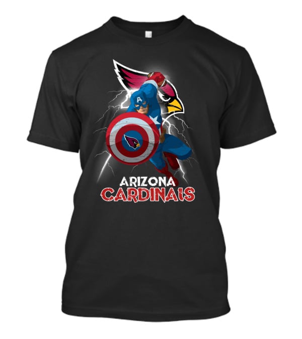 Arizona Cardinals Captain America Shield Nfl T-Shirt